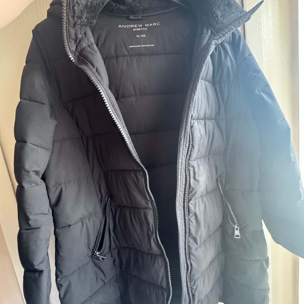 Andrew Marc Black Quilted Jacket